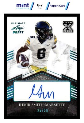 2021 LEAF ULTIMATE IHMIR SMITH-MARSETTE BLACK GOLD AUTO PLATINUM /30 IOWA MCG 7