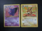 New ListingLOT OF 2 SCRATCH & DENTS POKEMON CARDS RAICHU 29/62 GENGAR 20/62 FOSSIL RARES