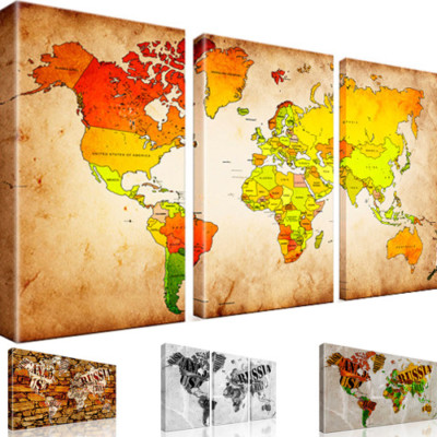 Weltkarte Wandbild Kunstdruck Welt Karte Kunstdruck - viele Variationen!