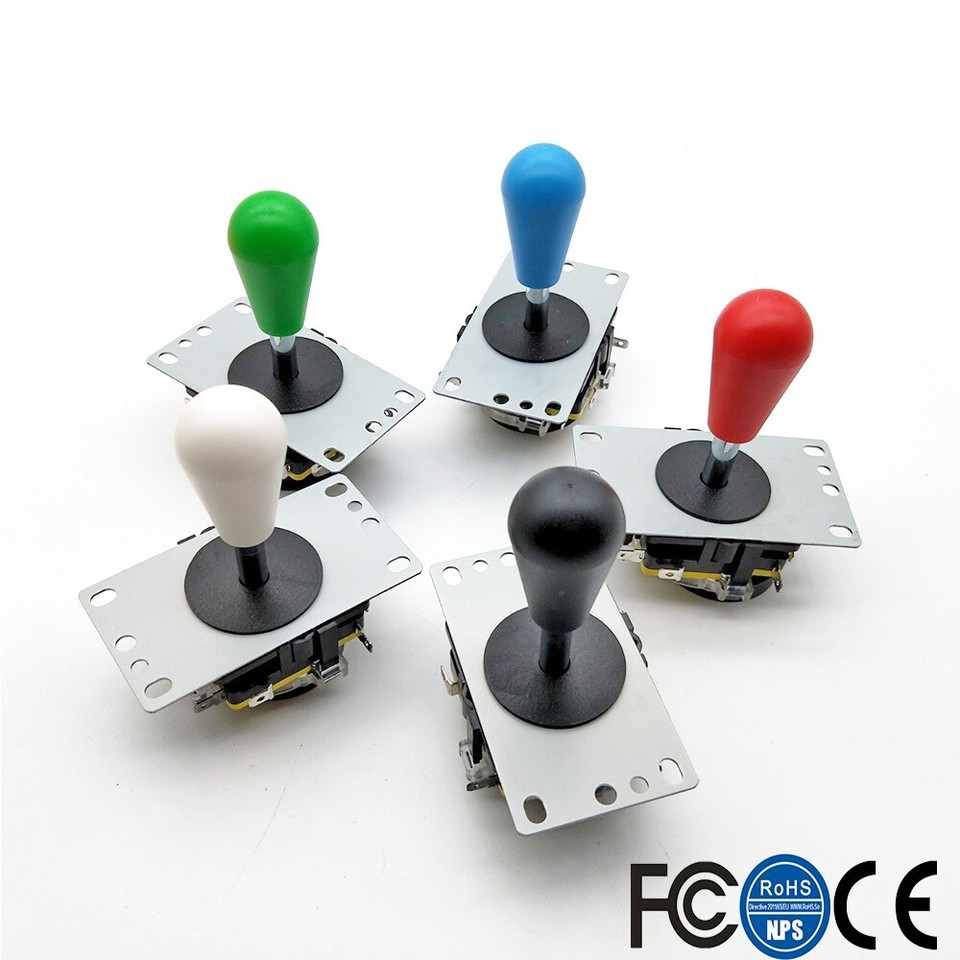 100% HAPP JOYSTICK COMPETITION 8 WAY multicolor NEW ARCADE MAME JAMMA ...