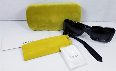 Gucci Sunglasses- Matelasse Rectangle in Black s-l400.jpg main image 2
