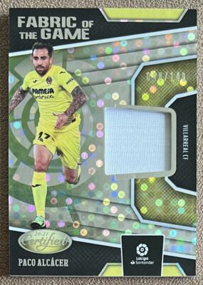 Paco Alcacer 2020-21 Certified Fabric of the Game Silver Circles #FG-PA /149