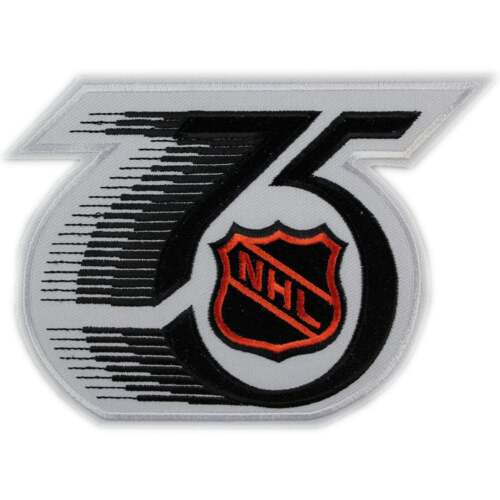 Patch logo manche maillot de la Ligue nationale de hockey de la LNH 75e anniversaire saison 1992 - Photo 1 sur 2