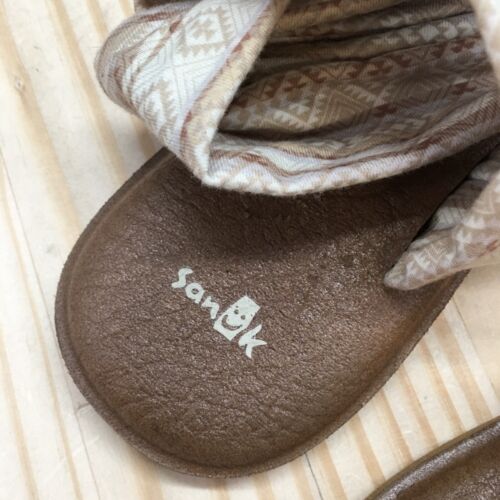 Sanuk Sandals Womens 10 Yoga Sling Casual Slingback Flip Flops SWS10535 Brown - Picture 15 of 16