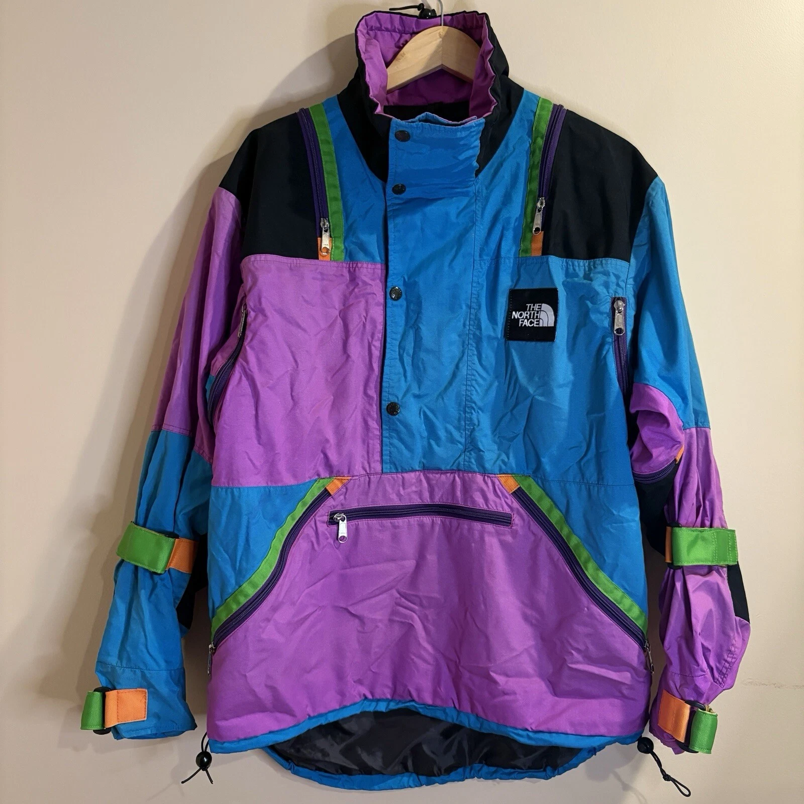 Vintage 80s 90s North Face Tonar USA Colorblock Multi Snow Jacket Size Large