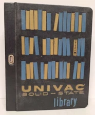 UNIVAC Solid State Library Binder EMPTY with black end sheets