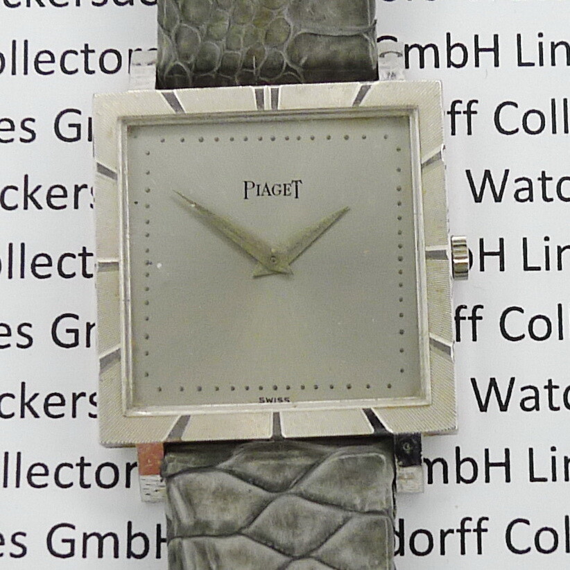 PIAGET 18ct Weißgold Herren Damen Designuhr Handaufzug 1960erJahre  Kaliber 9P