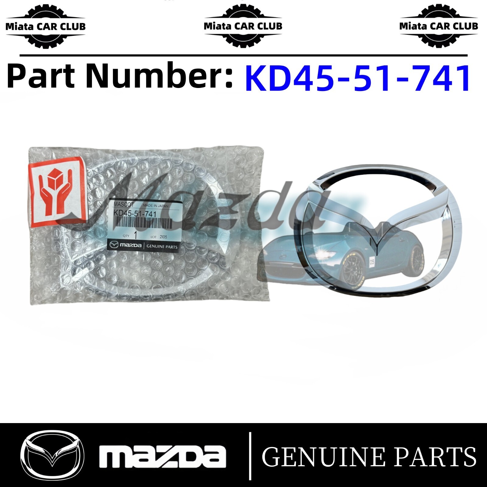 Genuine Mazda CX-5 CX-9 Front Grille Emblem Badge 2007-2017