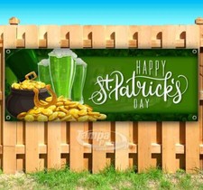 HAPPY ST. PATRICK'S DAY Advertising Vinyl Banner Flag Sign Many Sizes HOLIDAY
