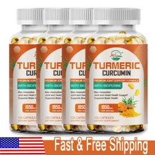Highest Potency Turmeric Curcumin 95% 1950mg with Bioperine Black Pepper Extract