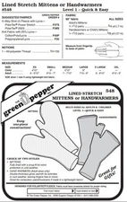 Lined Stretch Mittens Handwarmers #548 Adults & Children (Pattern Only) gp548