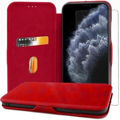 Schutzhülle Samsung A40 Tasche Hülle Huawei P40 iPhone 12 Etui 9H Glas Folie