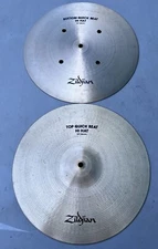 Zildjian Quick Beat Top & Bottom Hi-Hat Hihat Pair 14” Drum Cymbal USA 2549g