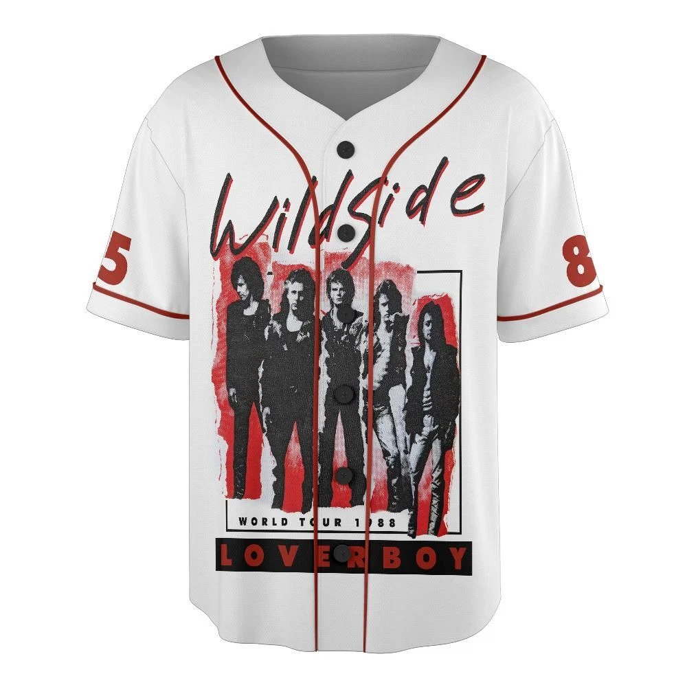 The WILD SIDE LOVERBOY World Tour 1988 Baseball Jersey