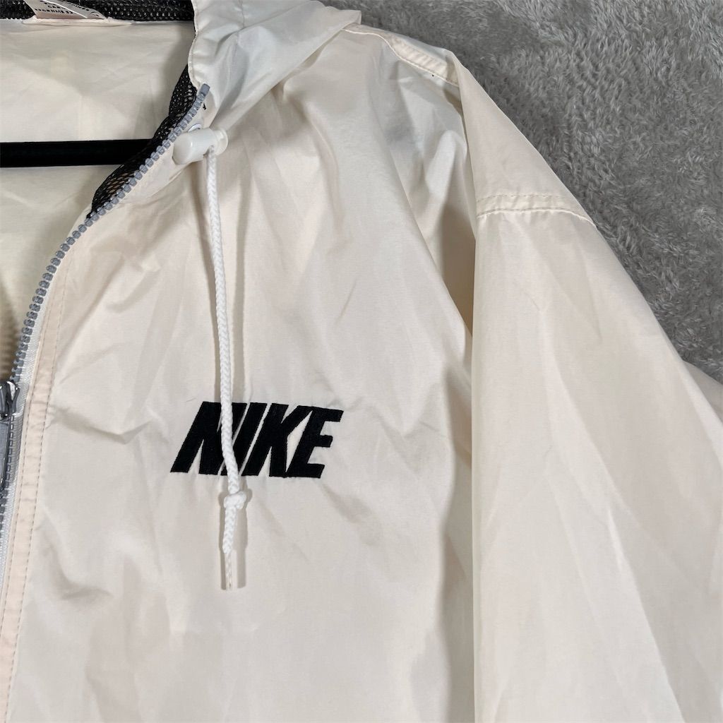 SACAI X NIKE Giacca a vento Nike uomo vintage anni 90 bianca con cappuccio taglia L