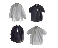 imagewear Women's Short & Long Sleeve Button Down Work/Dress Shirt Black & White
