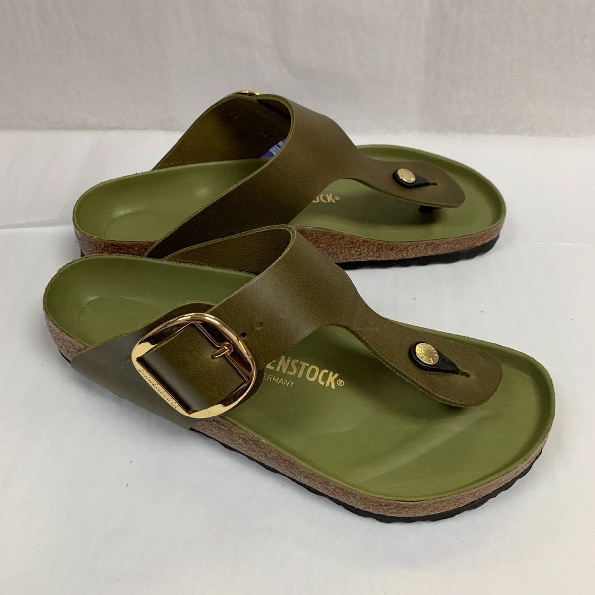 Birkenstock New w/o Box Gizeh Big Buckle Olive/Green Olive  display picture 1
