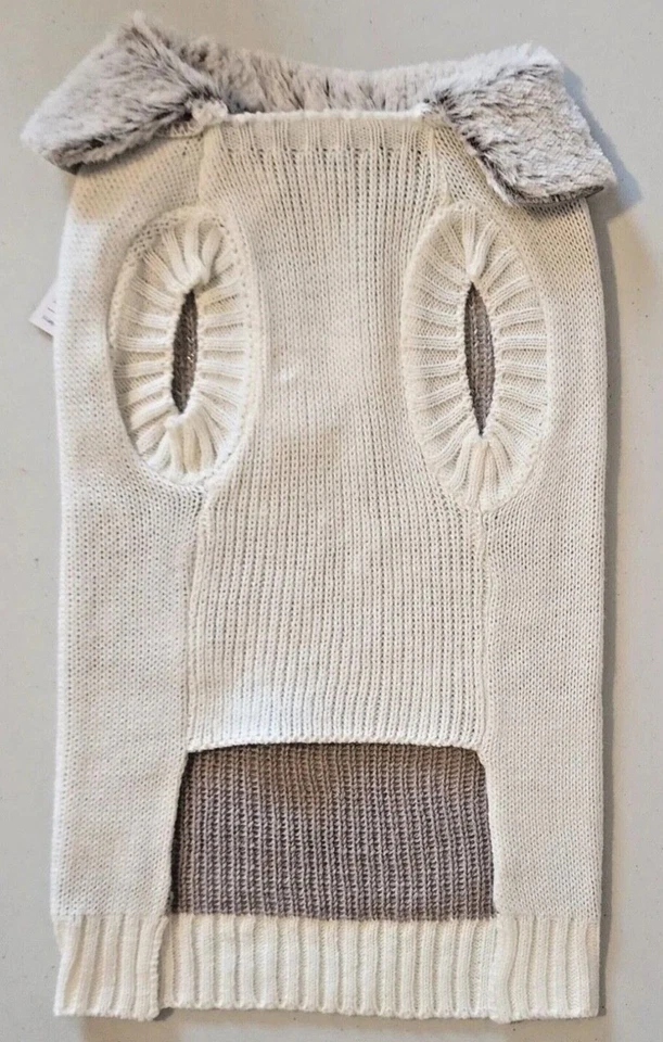 Mitones Simply para perros, lazo de gemas de satén, suéter para cachorro/perro de vacaciones con adornos de piel S, M o Lg Foto 3 de 4