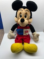 Vintage 1986 Disney Worlds of Wonder Talking Mickey Mouse W/OSHKOSH COVERALLS