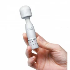 Charmed Petite Travel Massage Wand Essentials White Compact Vibrating Massager !