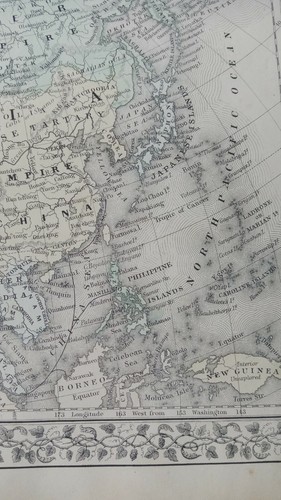 1867 Map of Asia showing its Political Divisions Routes of travel London to Asia - Picture 6 of 12