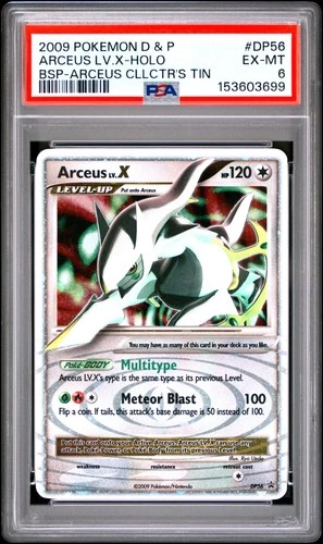 2009 POKEMON DIAMOND & PEARL BLACK STAR PROMO #DP56 ARCEUS LV.X-HOLO PSA 6