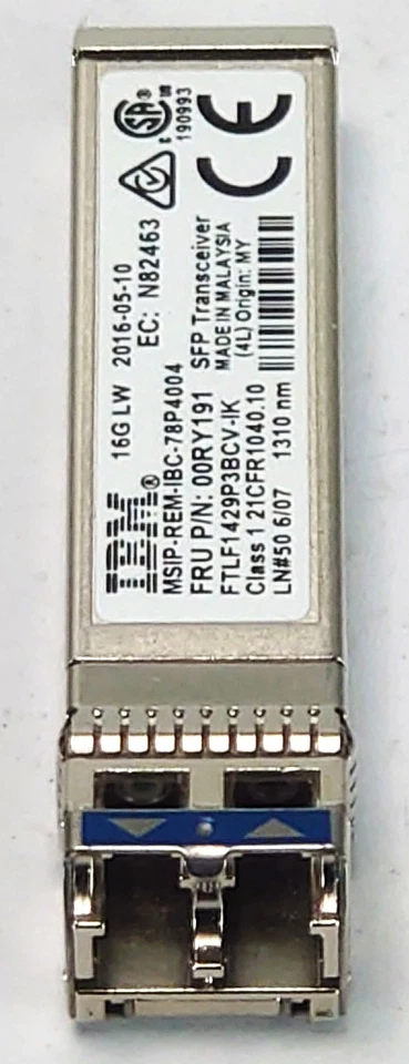 IBM Original 00RY191 16Gb LW SFP Transceiver Module 78P4004 FTLF1429P3BCV-IK - Bild 2 von 3