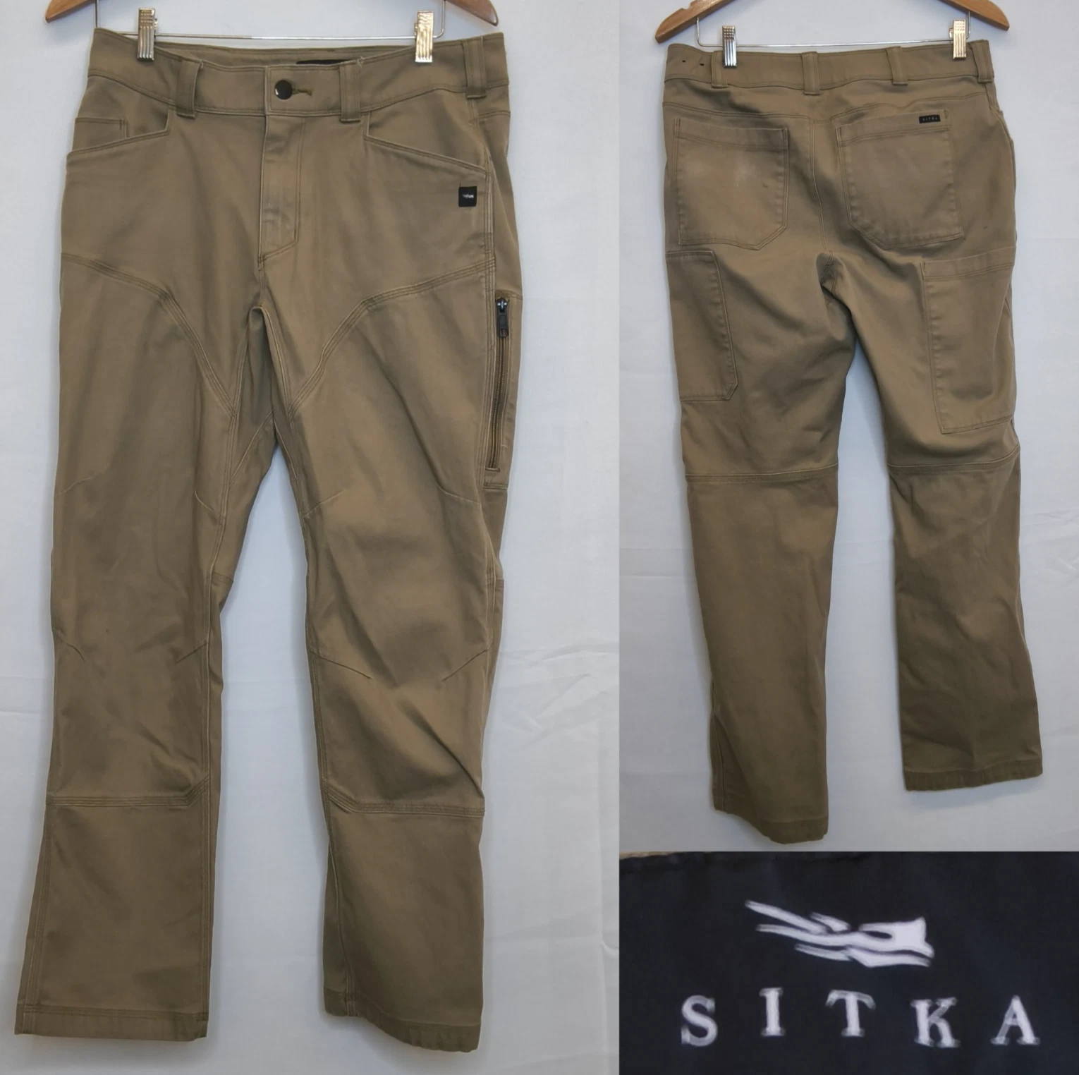 Sitka Gear Cargo Pants Men's 34"x32" Beige Fishing Hunting Outdoors #W4899