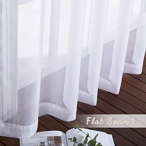 Sheer Curtains 63 inch Length - Grommet Living 37"W x 63"L (Pack of 2) White - Bild 6 von 6