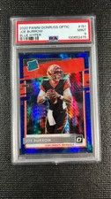 Panini 2020 Donruss Optic Joe Burrow Rated Rookie Blue Hyper #151 PSA 9