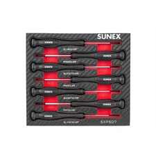 SUNEX Precision Phillips® & Slotted 7 Piece Screwdriver Set in EVA Foam
