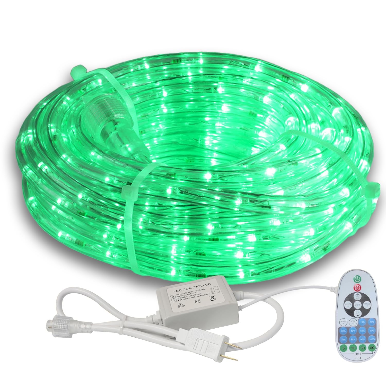 33FT Outdoor Rope Lights with Remote, Cuttable Connectable 300LED Strip Light for Decoration