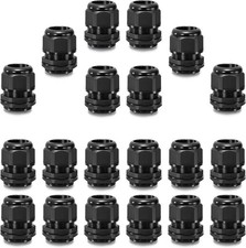QILIPSU 20pcs 1" NPT Cable Gland Waterproof IP68 Nylon 1 20pcs, Black 
