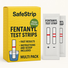 SafeStrip Fentanyl Home Drug Testing Strips - 50 Pack with Scoop - Powder/Liquid
