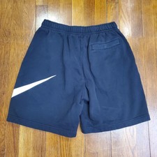 Nike Sweat Shorts Mens Medium Black Sportswear Club Fleece Swoosh Logo Athletic