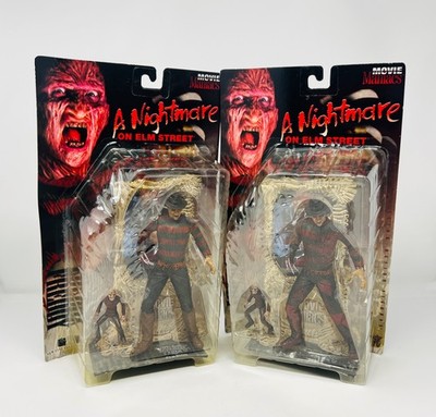 1998 MCFARLANE FREDDY KRUEGER x2 NIGHTMARE ELM ST MOVIE MANIACS w/BLOODY VARIANT