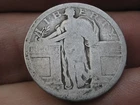 Dateless Silver Standing Liberty Quarter, Type 1 Variety Minted in 1916 and 1917