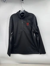 The North Face Sweater Mens Black L Tech 1/4 Zip Pullover Fleece Adobe Logo