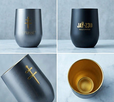 DUSSÉ Metal Tumbler Black/Gold Interior JAY-...