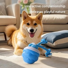 Interactive Dog Toy Ball with Rope - USB Rechargeable Puppy Toy