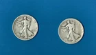 1934 P WALKING LIBERTY HALVES 90% SILVER  both Philadelphia Mint   x 2