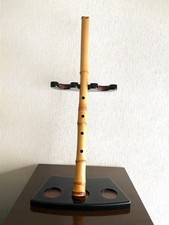 Namiyama Mei Shakuhachi 2Shaku1Sun Bamboo Flute Silver Wrapped Near Mint