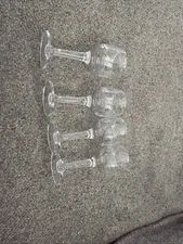 Princess House Heritage Crystal Stemmed Etched Cordial Glass Set Of 4