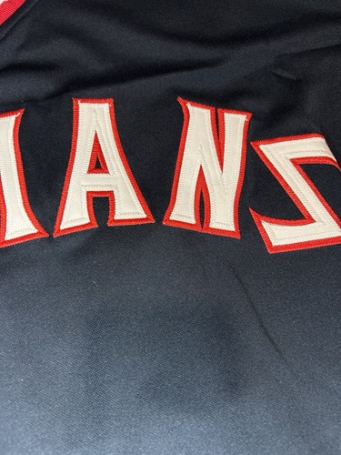 Jose Ramirez 1976 Cleveland Indians Cooperstown Navy Jersey w/ Patch Men’s Large - Picture 4 of 5