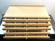 Meeden Art Supply Storage Organizer 5 Drawer Beech Wood Artist Storage Box