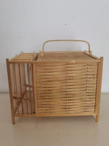 Bamboo Birdcage Repeating Trap Cage Hunting Escaped bird cage Birds Catch 01