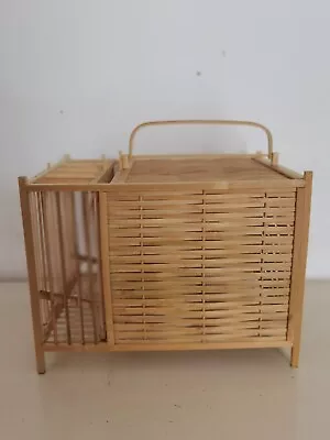 Bamboo Birdcage Repeating Trap Cage Hunting Escaped bird cage Birds Catch 01