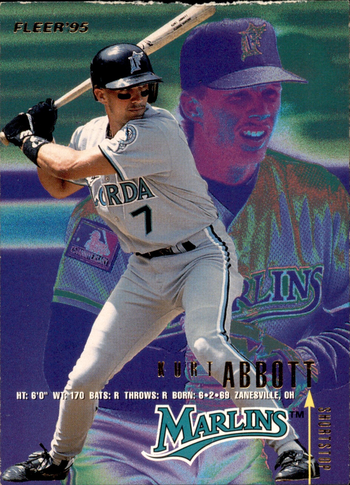 Kurt Abbott #323 1995 Fleer