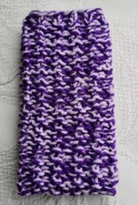MOBILE PHONE COVER SOCK LARGER IPHONE PLUS SAMSUNG + NOTE HUWAWEI LG ETC PURPLE