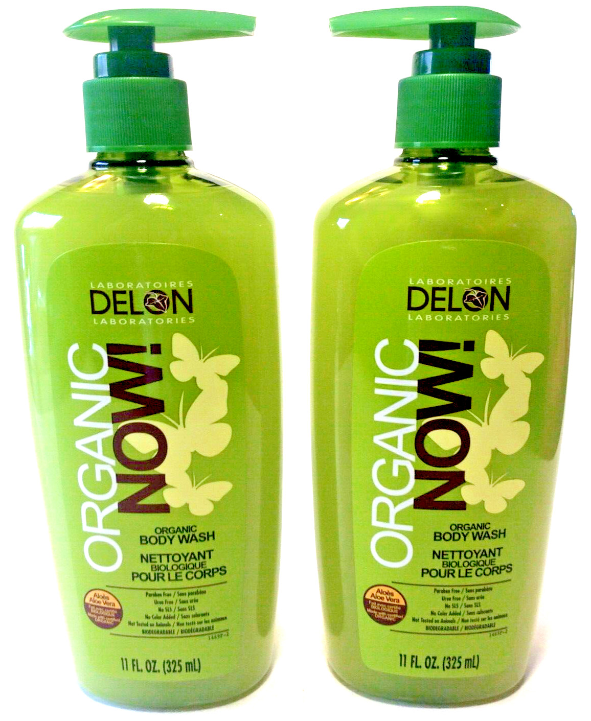 (2 Pack)  Delon Organic Now! - BODY WASH - 11 oz - PRIORITY 